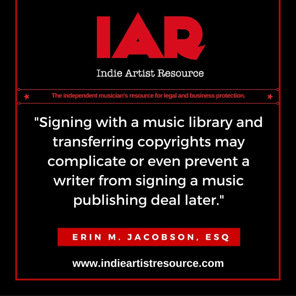music library music publisher music lawyer music attorney erin jacobson erin m jacobson